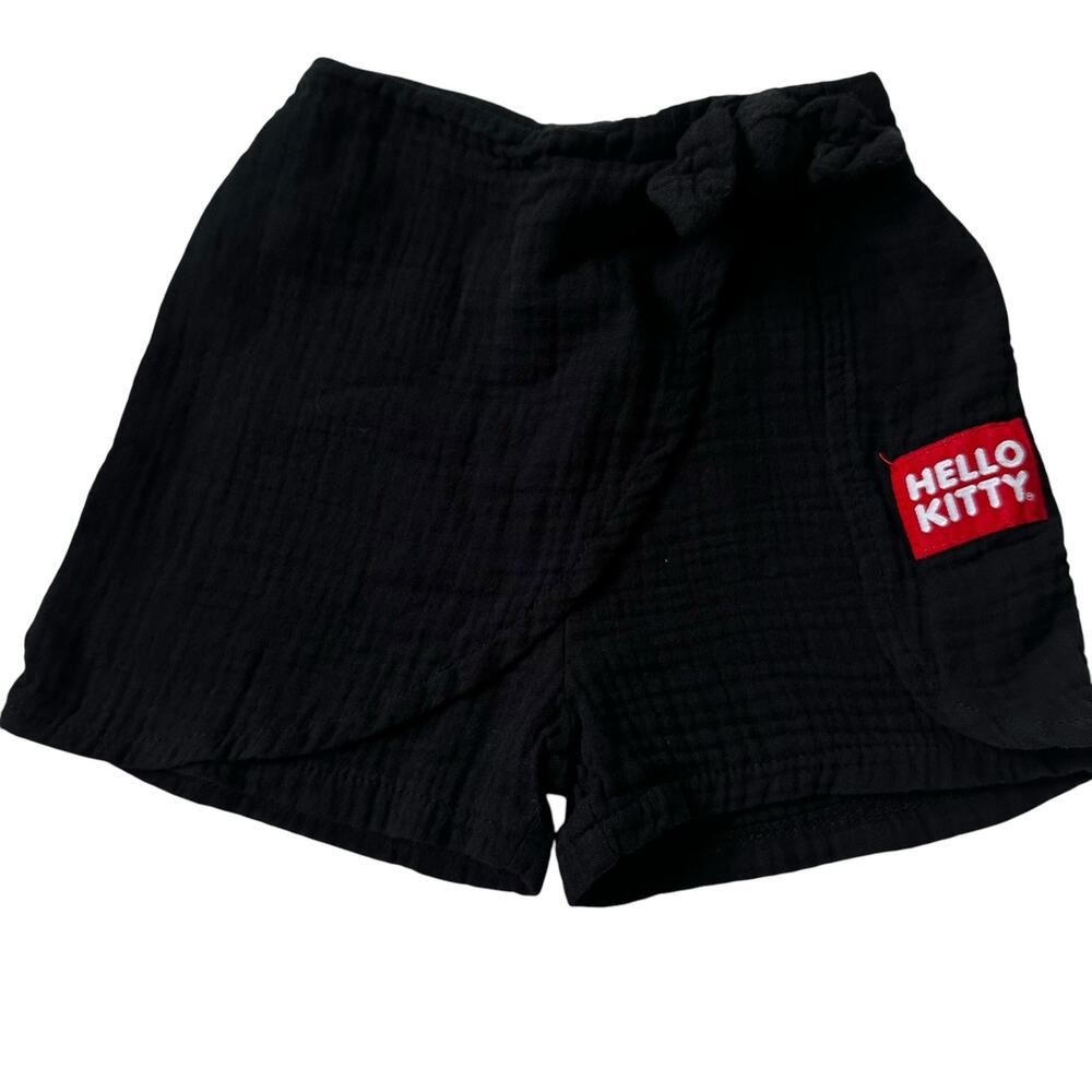 Hello Kitty Sanrio Black Breatahable Pull on Cotton Shorts Baby Girl 2T | 51-23